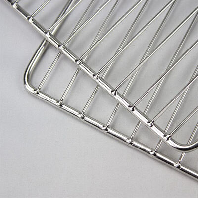 Customized 304 stainless steel grill rack, cooking grate, barbecue wire mesh baking tray, camping oven baking tray
