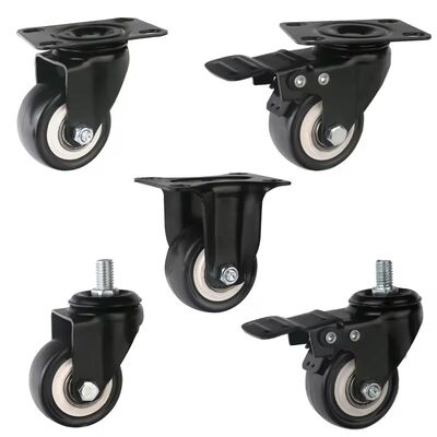 Nylon Heavy Duty Aluminum Easy Moving Save Energy Industrial PA Swivel Rear Side Adjustable Plate Powder Coated Leveling Foot Castor Caster