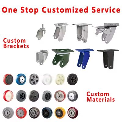 Nylon Heavy Duty Aluminum Easy Moving Save Energy Industrial PA Swivel Rear Side Adjustable Plate Powder Coated Leveling Foot Castor Caster