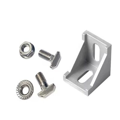 China European Standard Aluminum Alloy Profile Connection Accessories Aluminum Corner Code 2020 3030 4040 Style Angle Code