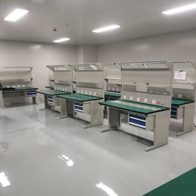 Adjustable ESD Workbench Light Grey Anti Static Workbench Suitable for Electronics Testing Repair and Assembly Applications