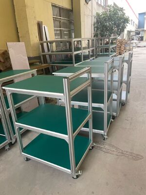 Space Electrostatic Discharge Workbench Featuring Foldable Legs and ESD Protective Coating Suitable for Small Electronics Workspaces